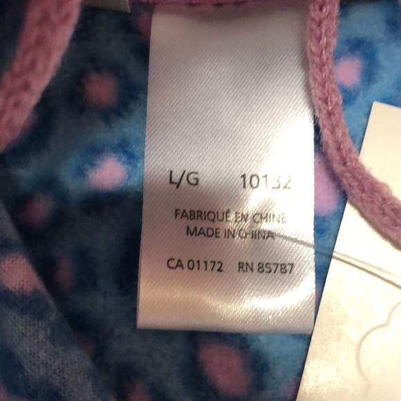 Women’s Blue long Sleeve Sleepshirt with Hood (Damaged) - Picture 4 of 4